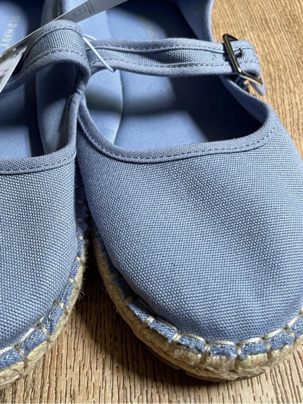 Old Navy Light Blue Canvas Mary Jane Espadrilles